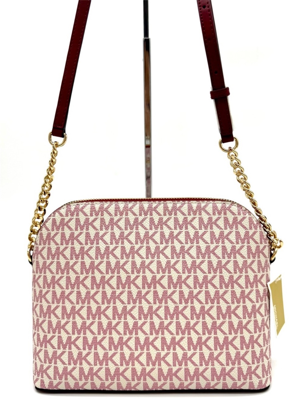 Michael Kors Medium Dome Jet Set Travel Xbody Bag Cherry Multi - Picture 6 of 9